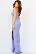 Jovani JVN23260 High Slit Lace-Up Back Dress