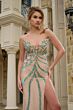 Jovani 38263 High Slit Strapless Dress