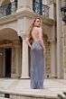 Jovani 39063 Embellished Plunging Halter Dress