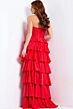 Jovani 49780 Tiered Ruffle Skirt Bow Neckline Dress