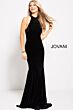 Jovani 51680 Halter Neckline Velvet Dress