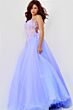 Jovani 06207 Floral Bodice Lace-Up Back Dress