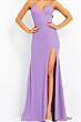 Jovani 08400 Lace-Up Back Beaded Dress