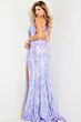 Jovani 08235 Cutout Back High Slit Dress