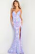 Jovani 08235 Cutout Back High Slit Dress