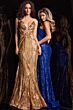 Jovani 09693 Plunging Neckline Sequin Dress