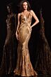 Jovani 09693 Plunging Neckline Sequin Dress