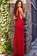 Jovani 09891 Crystal Mesh Plunging Neck Dress