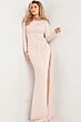 Jovani 09960 High Neck Long Sleeve Dress