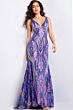 Jovani 22770 Open Back Illusion Side Dress