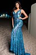 Jovani 22770 Open Back Illusion Side Dress