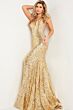 Jovani 23079 Illusion Sides Sequin Dress