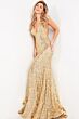 Jovani 23079 Illusion Sides Sequin Dress