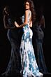 Jovani 23319 Open Back Two Tone Dress