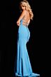 Jovani 24341 Plunging Neckline Lace-Up Dress