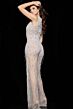 Jovani 32592 Beaded Illusion V-Neck Jumpsuit