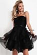 Jovani K03524 Tiered Skirt Pleated Bodice Dress