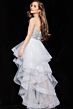 Jovani K05916 Beaded Bodice Ruffle High Low Dress