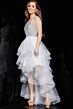 Jovani K05916 Beaded Bodice Ruffle High Low Dress