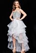 Jovani K05916 Beaded Bodice Ruffle High Low Dress