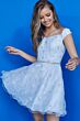 Jovani K07283 Scallop Hem Off The Shoulder Dress