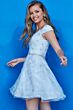 Jovani K07283 Scallop Hem Off The Shoulder Dress