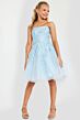 Jovani K1830 Lace Applique Bodice Strapless A-Line Dress