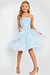 Jovani K1830 Lace Applique Bodice Strapless A-Line Dress
