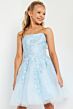 Jovani K1830 Lace Applique Bodice Strapless A-Line Dress