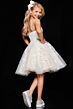 Jovani K1830 Lace Applique Bodice Strapless A-Line Dress