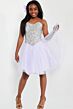 Jovani K22231 Basque Waist Strapless Lace-Up Back Dress