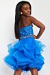 Jovani K23518 Spaghetti Strap Ruffle Skirt Dress