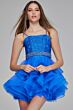 Jovani K23518 Spaghetti Strap Ruffle Skirt Dress