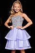 Jovani K23666 Tiered Skirt Beaded Bodice Dress