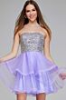 Jovani K23666 Tiered Skirt Beaded Bodice Dress