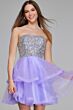 Jovani K23666 Tiered Skirt Beaded Bodice Dress