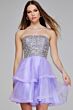 Jovani K23666 Tiered Skirt Beaded Bodice Dress