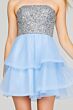 Jovani K23666 Tiered Skirt Beaded Bodice Dress