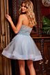 Jovani K24050 Ruffle Skirt Strapless Beaded Bodice Dress