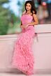 Jovani 08200 Feather Skirt One Shoulder Dress