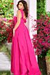 Jovani 09368 Knot Neckline High Slit Dress