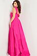 Jovani 09368 Knot Neckline High Slit Dress