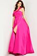 Jovani 09368 Knot Neckline High Slit Dress