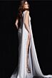 Jovani 09882 Beaded Illusion One Shoulder Dress
