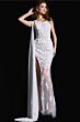 Jovani 09882 Beaded Illusion One Shoulder Dress