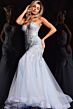 Jovani 22924 Sheer Corset Floral Embroidery Dress