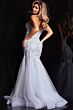 Jovani 22924 Sheer Corset Floral Embroidery Dress