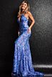 Jovani 23676 Lace-Up Back Sequin Dress