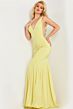 Jovani 23701 Sheer Sides Plunging Back Dress