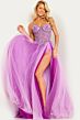Jovani 23710 High Slit Strapless Sweetheart Dress